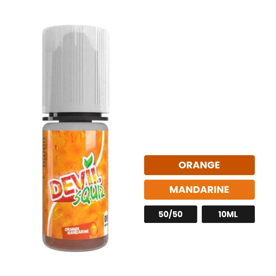 E-liquide Orange Mandarine d'Avap, 10 ml, saveurs orange et mandarine.