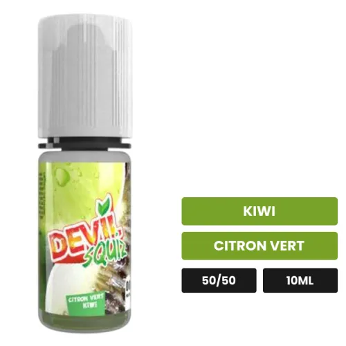 E-liquide Citron Vert Kiwi d'Avap, 10 ml, saveurs kiwi et citron vert.