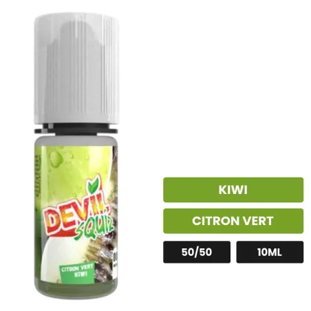 E-liquide Citron Vert Kiwi d'Avap, 10 ml, saveurs kiwi et citron vert.
