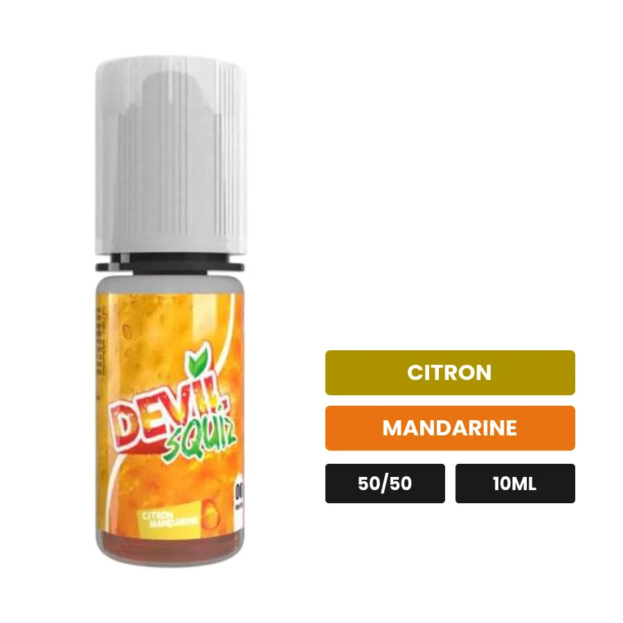 E-liquide Citron Mandarine d'Avap, 10 ml, saveurs citron et mandarine.