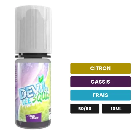 E-liquide Citron Cassis Ice d'Avap, 10 ml, saveurs citron, cassis et frais.