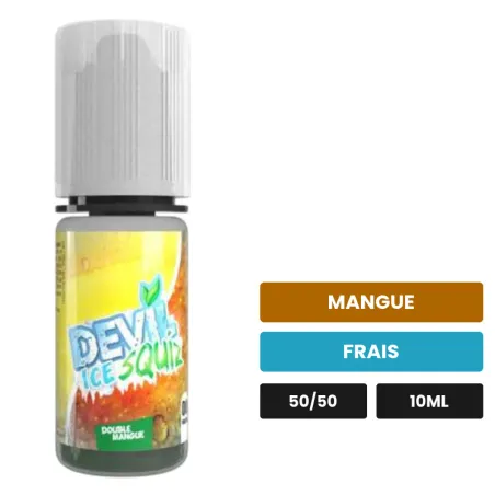 E-liquide Double Mangue Ice d'Avap, 10 ml, saveurs mangue et frais.