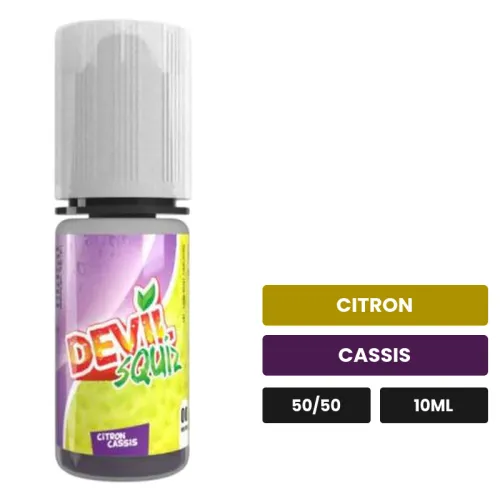 E-liquide Citron Cassis d'Avap, 10 ml, saveurs citron et cassis.