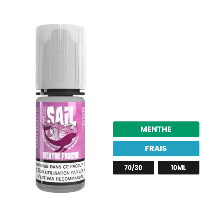 E-liquide Menthe Fraîche d'Avap, 10 ml, saveurs menthe et frais.