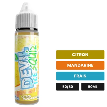 E-liquide Citron Mandarine Ice d'Avap, 50 ml, saveurs citron, mandarine et frais.
