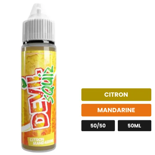 E-liquide Citron Mandarine d'Avap, 50 ml, saveurs citron et mandarine.
