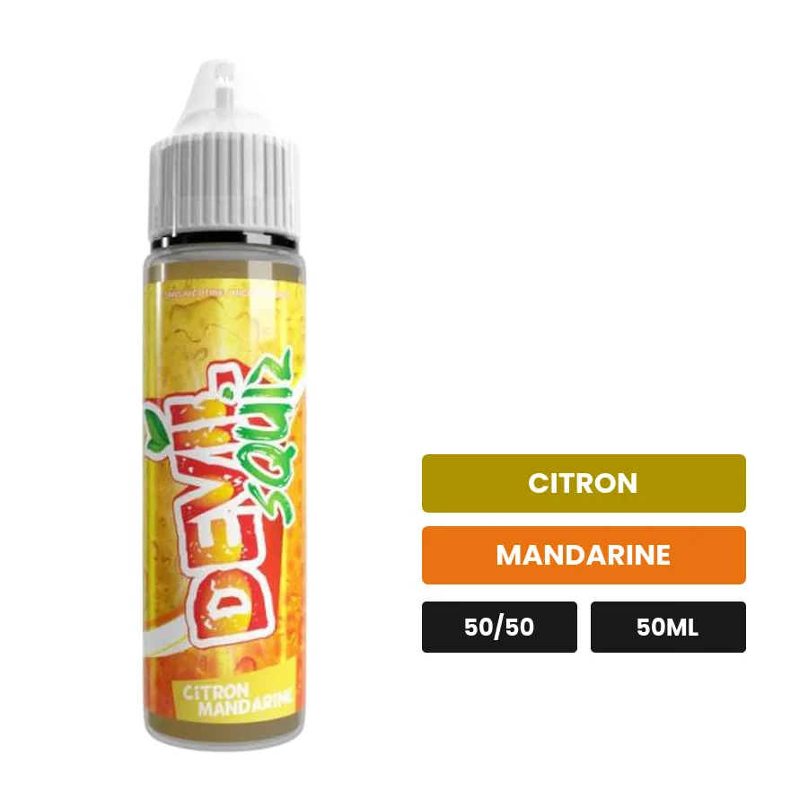 E-liquide Citron Mandarine d'Avap, 50 ml, saveurs citron et mandarine.
