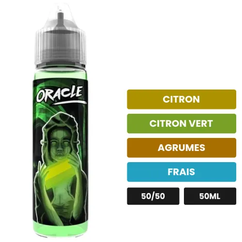 E-liquide Oracle d'Avap, 50 ml, saveurs citron, citron vert, agrumes et 1 autre.