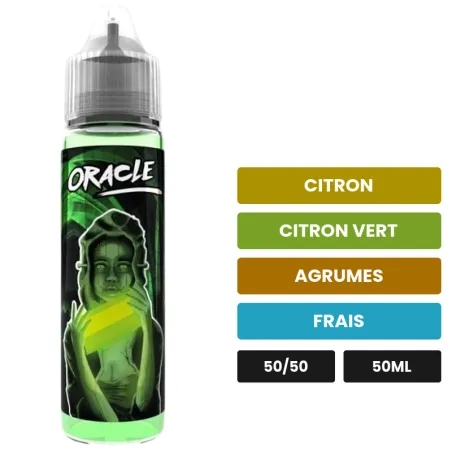 E-liquide Oracle d'Avap, 50 ml, saveurs citron, citron vert, agrumes et 1 autre.