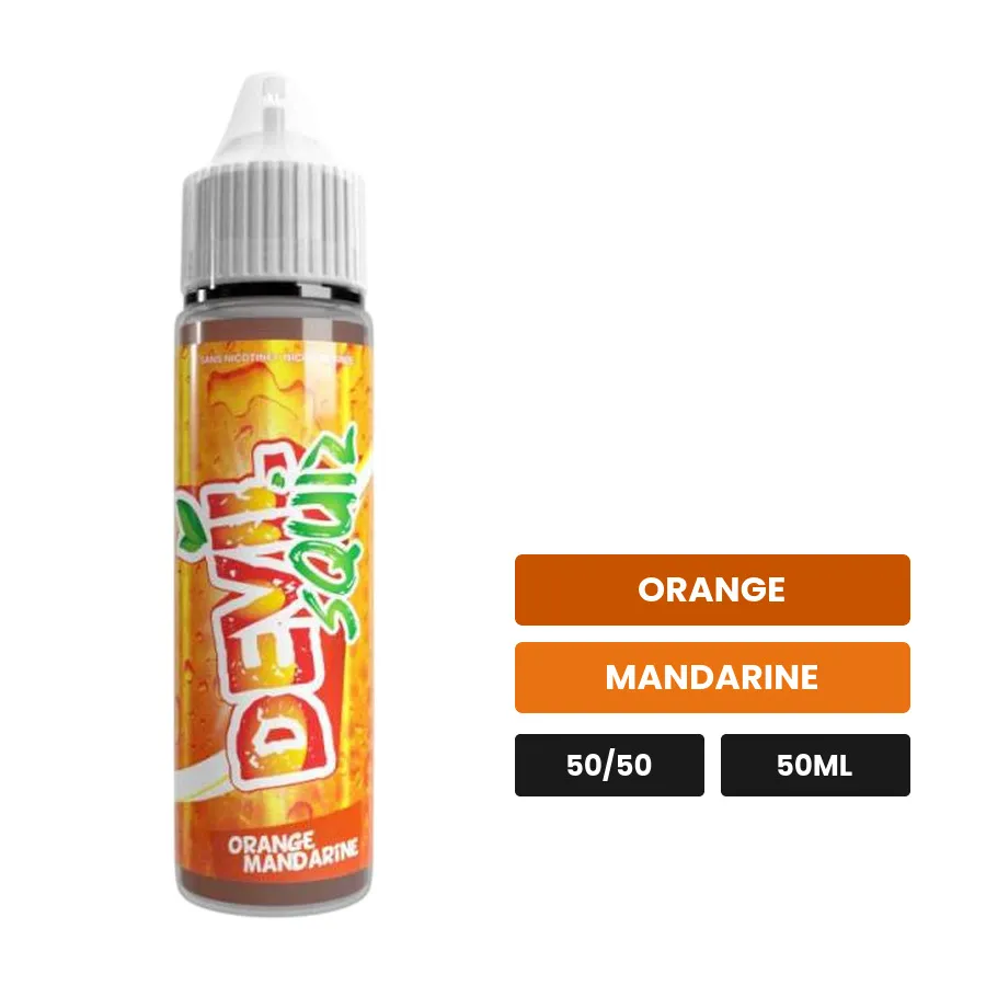 E-liquide Orange Mandarine d'Avap, 50 ml, saveurs orange et mandarine.