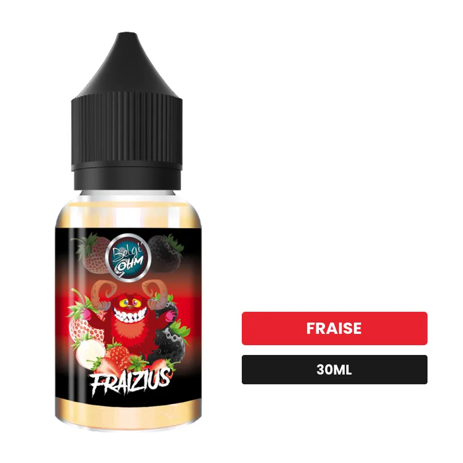 Arome concentre Fraizius de Belgi'ohm, 30 ml, saveur fraise.