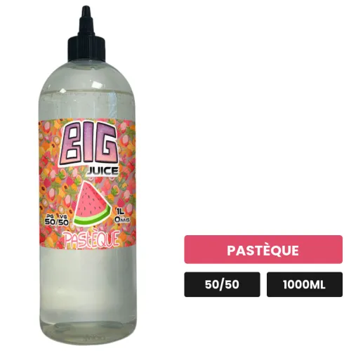 E-liquide Pastèque de Big Juice, 1000 ml, saveur pastèque, sans nicotine de nicotine.