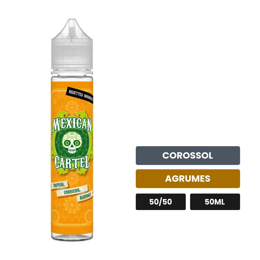 E-liquide Tropical Corossol Agrumes de Mexican Cartel, 50 ml, saveurs corossol et agrumes, sans nicotine — prêt à booster de.