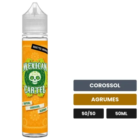E-liquide Tropical Corossol Agrumes de Mexican Cartel, 50 ml, saveurs corossol et agrumes, sans nicotine — prêt à booster de.
