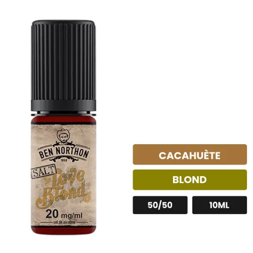 E-liquide Love Blond de Ben Northon, 10 ml, saveurs cacahuète et blond.