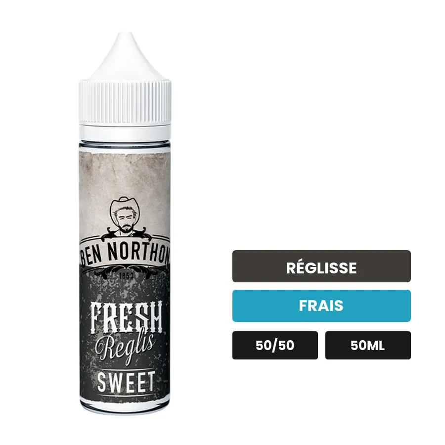 E-liquide Fresh Réglisse de Ben Northon, 50 ml, saveurs réglisse et frais.