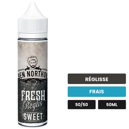 E-liquide Fresh Réglisse de Ben Northon, 50 ml, saveurs réglisse et frais.
