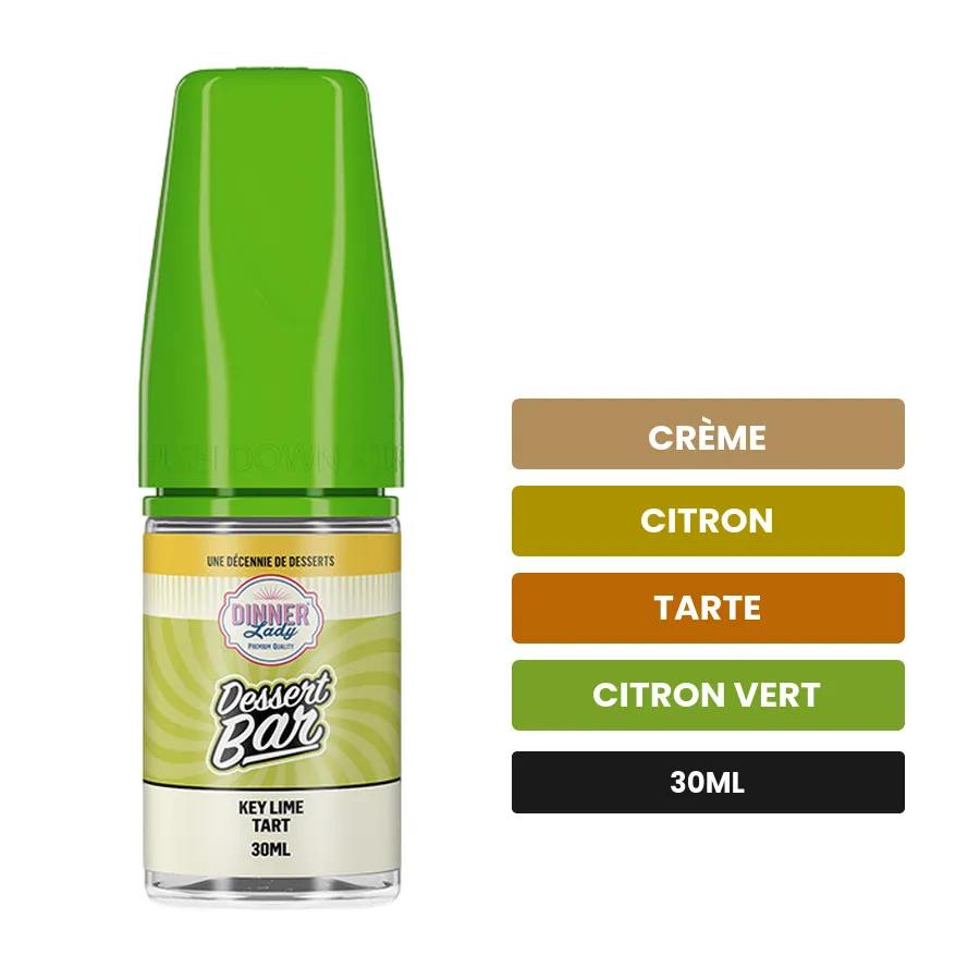 Arome concentre Key Lime Tart de Dinner Lady, 30 ml, saveurs crème, citron, tarte et 2 autres.