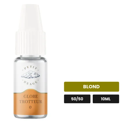 E-liquide Globe Trotteur de Petit Nuage, 10 ml, saveur blond.