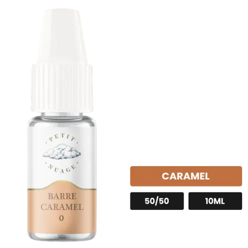 E-liquide Barre Caramel de Petit Nuage, 10 ml, saveur caramel.