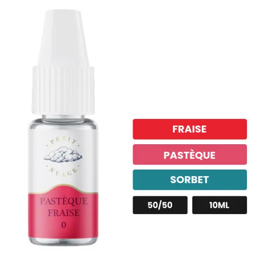 E-liquide Pastèque Fraise de Petit Nuage, 10 ml, saveurs fraise, pastèque et sorbet.