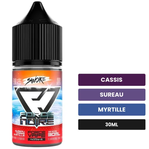 Arome concentre Force Noire de Swoke, 30 ml, saveurs cassis, sureau et myrtille, sans nicotine — arôme à diluer de nicotine.
