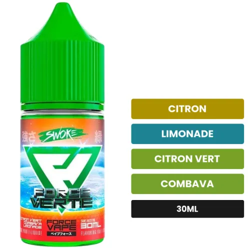 Arome concentre Force Verte de Swoke, 30 ml, saveurs citron, limonade, citron vert et 2 autres, sans nicotine — arôme à.