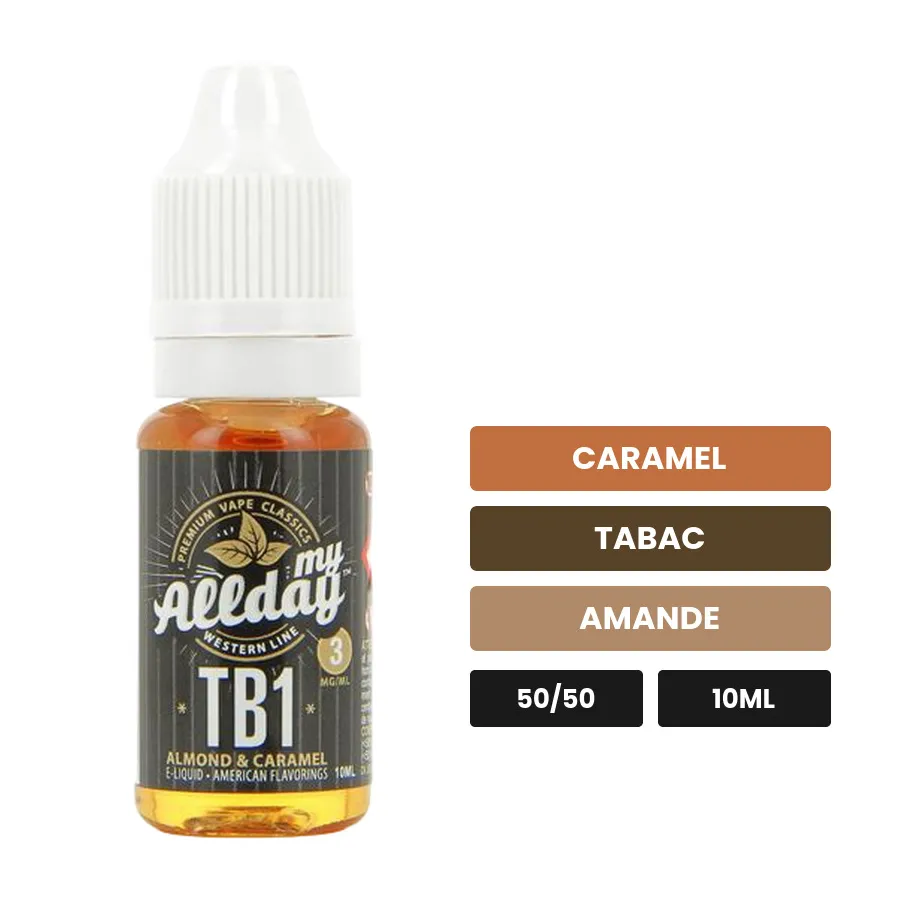 E-liquide Tb1 de Swoke, 10 ml, saveurs caramel, tabac et amande.