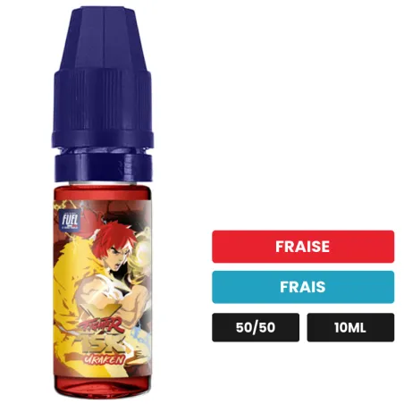 E-liquide Uraken de Maison Fuel, 10 ml, saveurs fraise et frais.