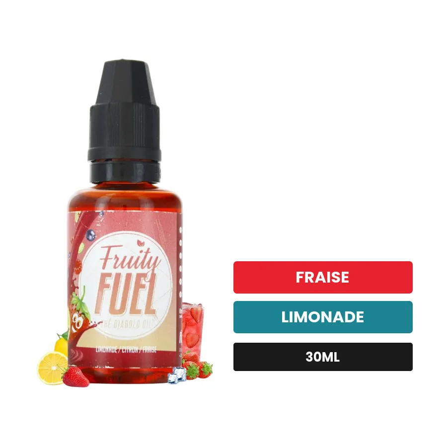 Arome concentre The Diabolo Oil de Maison Fuel, 30 ml, saveurs fraise et limonade.