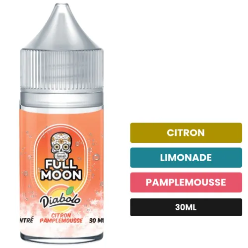 Arome concentre Citron Pamplemousse de Full Moon, 30 ml, saveurs citron, limonade et pamplemousse, sans nicotine — arôme à.