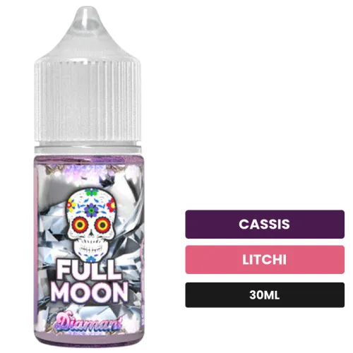 Arome concentre Diamant de Full Moon, 30 ml, saveurs cassis et litchi.
