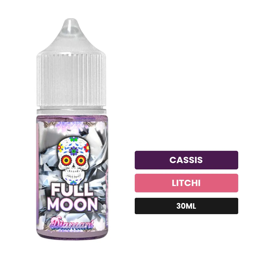Arome concentre Diamant de Full Moon, 30 ml, saveurs cassis et litchi.