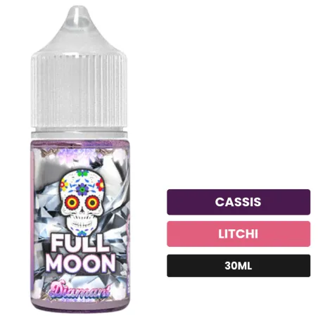 Arome concentre Diamant de Full Moon, 30 ml, saveurs cassis et litchi.