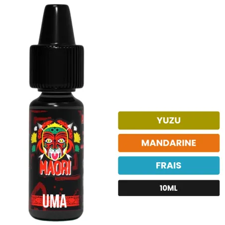 Arome concentre Uma de Full Moon, 10 ml, saveurs yuzu, mandarine et frais.