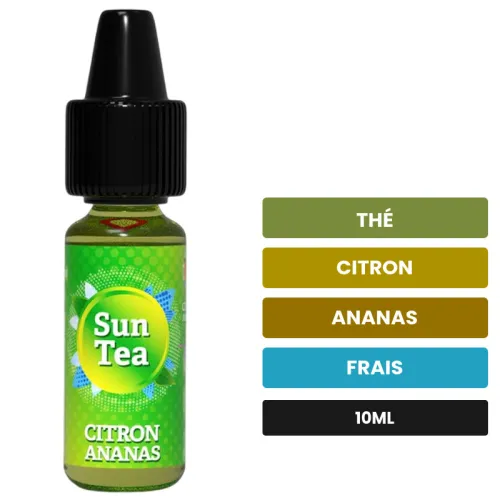 Arome concentre Citron Ananas de Full Moon, 10 ml, saveurs thé, citron, ananas et 1 autre.