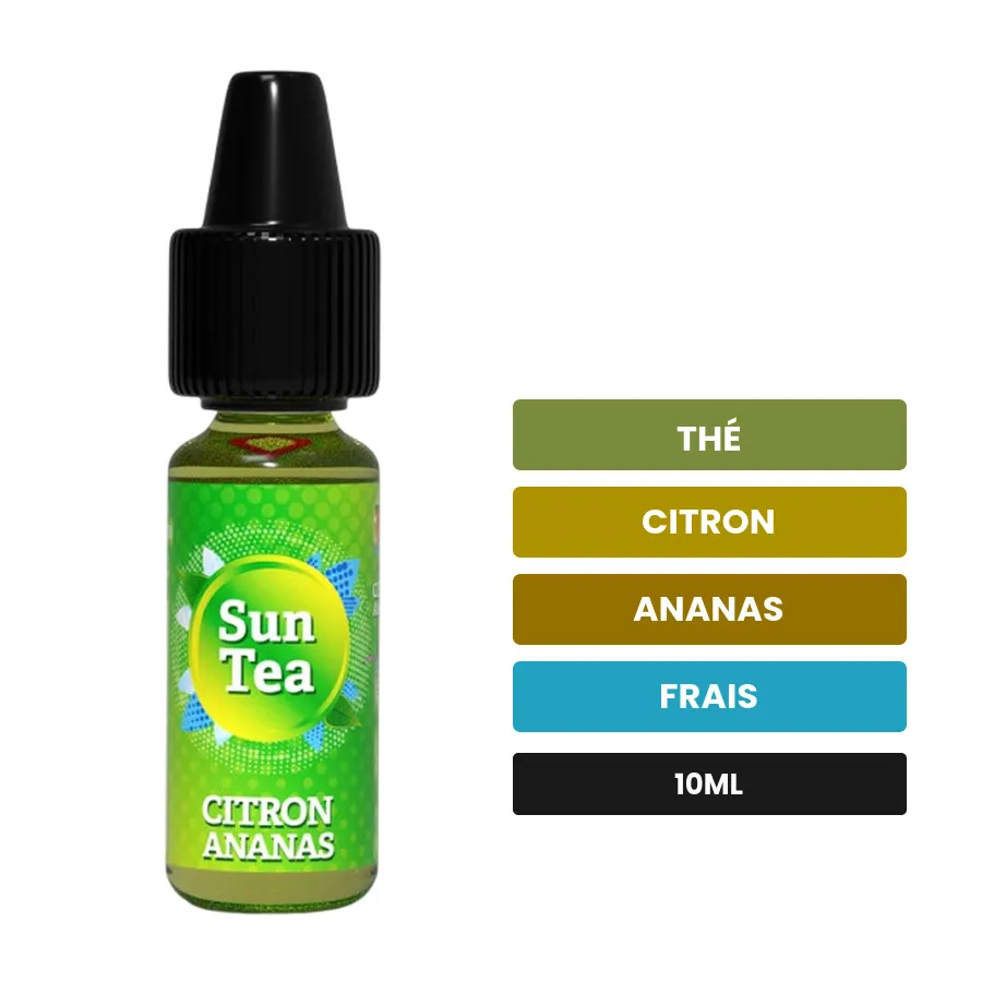 Arome concentre Citron Ananas de Full Moon, 10 ml, saveurs thé, citron, ananas et 1 autre.