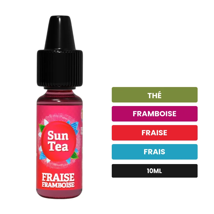 Arome concentre Fraise Framboise de Full Moon, 10 ml, saveurs thé, framboise, fraise et 1 autre.