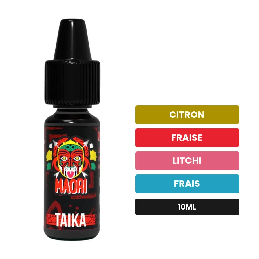 Arome concentre Taika de Full Moon, 10 ml, saveurs citron, fraise, litchi et 1 autre.