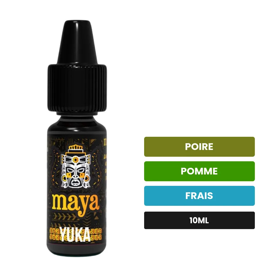 Arome concentre Yuka de Full Moon, 10 ml, saveurs poire, pomme et frais.