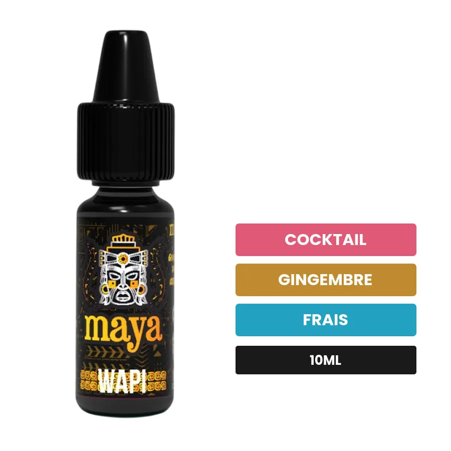 Arome concentre Wapi de Full Moon, 10 ml, saveurs cocktail, gingembre et frais.