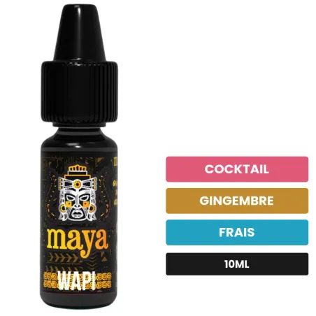 Arome concentre Wapi de Full Moon, 10 ml, saveurs cocktail, gingembre et frais.