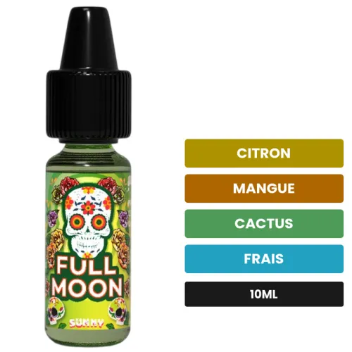 Arome concentre Sunny de Full Moon, 10 ml, saveurs citron, mangue, cactus et 1 autre.
