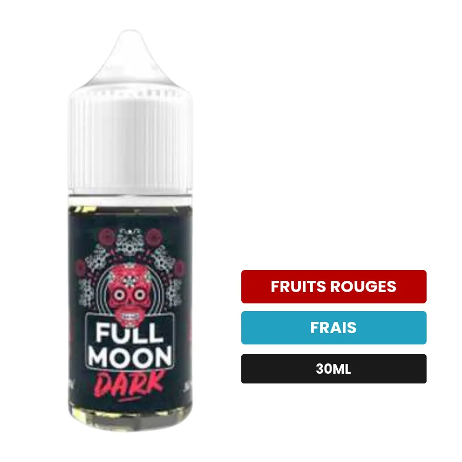 Arome concentre Dark de Full Moon, 30 ml, saveurs fruits rouges et frais.