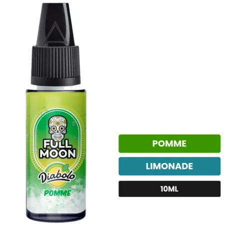 Arome concentre Pomme de Full Moon, 10 ml, saveurs pomme et limonade.