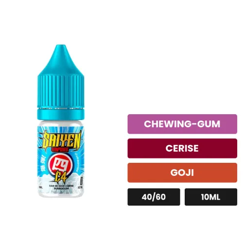 E-liquide C4 de Swoke, 10 ml, saveurs chewing-gum, cerise et goji.
