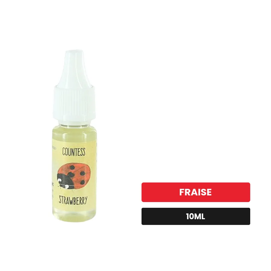 Arome concentre Countess Strawberry d'Extrapure, 10 ml, saveur fraise.