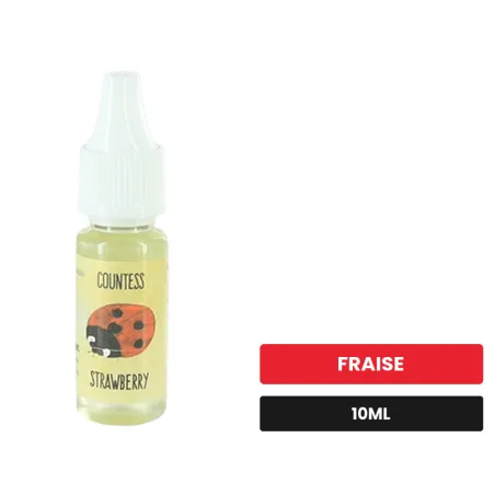 Arome concentre Countess Strawberry d'Extrapure, 10 ml, saveur fraise.