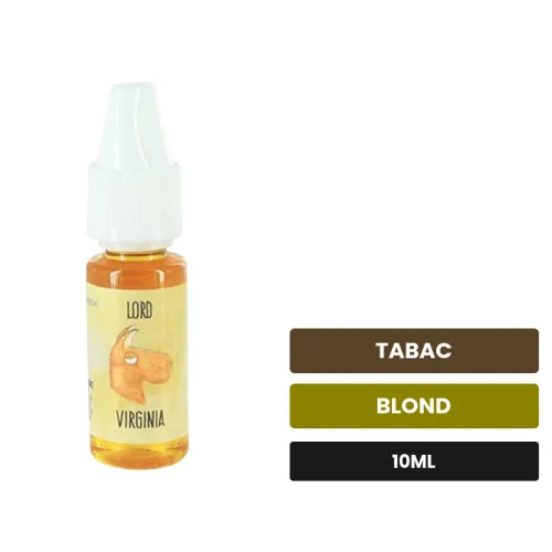 Arome concentre Lord Virginia d'Extrapure, 10 ml, saveurs tabac et blond.