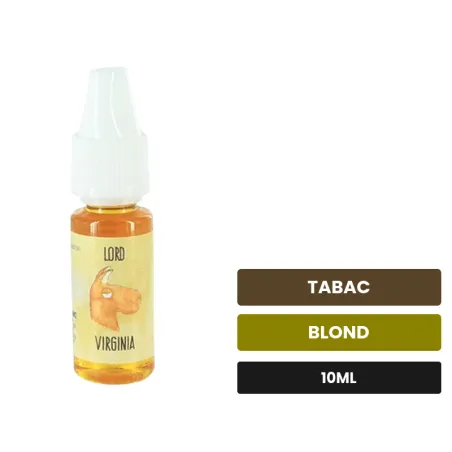 Arome concentre Lord Virginia d'Extrapure, 10 ml, saveurs tabac et blond.